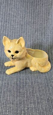 Vintage Ceramic Cat Planter